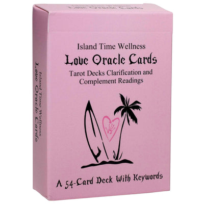 Island Time Wellness Love Oracle Cards Tarot Decks Clarification and Complement Readings A 54-Card Deck With Keywords
